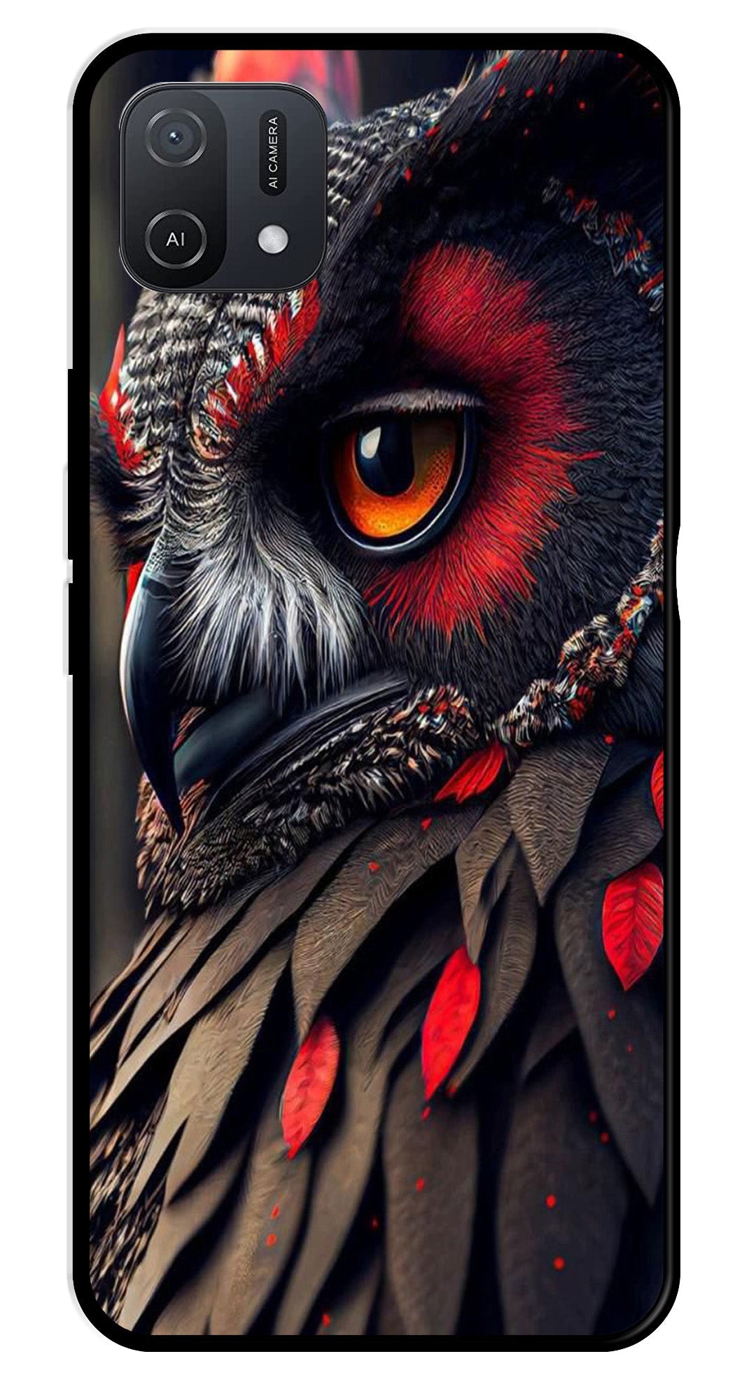 Owl Design Metal Mobile Case for Oppo A16K   (Design No -26)