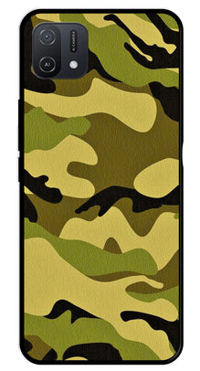 Army Pattern Metal Mobile Case for Oppo A16K