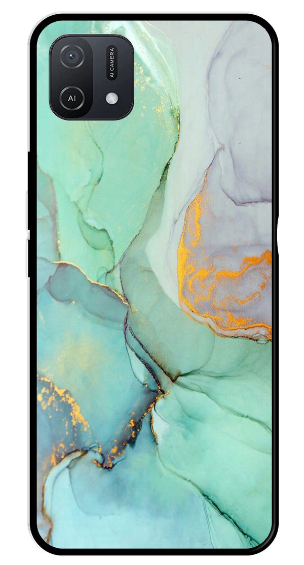 Marble Design Metal Mobile Case for Oppo A16K   (Design No -46)