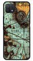 Map Design Metal Mobile Case for Oppo A16K   (Design No -54)