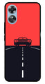Car Lover Metal Mobile Case for Oppo A17   (Design No -21)