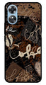 Coffee Pattern Metal Mobile Case for Oppo A17   (Design No -37)