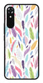 Colorful Feathers Metal Mobile Case for Oppo A17K   (Design No -06)