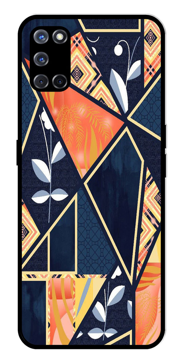Marble Design Metal Mobile Case for Oppo A52   (Design No -07)