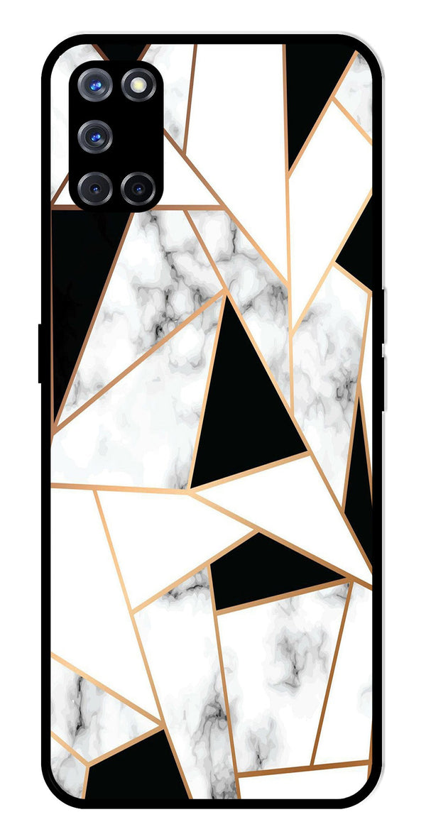 Marble Design2 Metal Mobile Case for Oppo A52   (Design No -08)