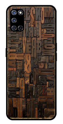 Alphabets Metal Mobile Case for Oppo A52