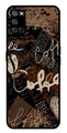 Coffee Pattern Metal Mobile Case for Oppo A52   (Design No -37)