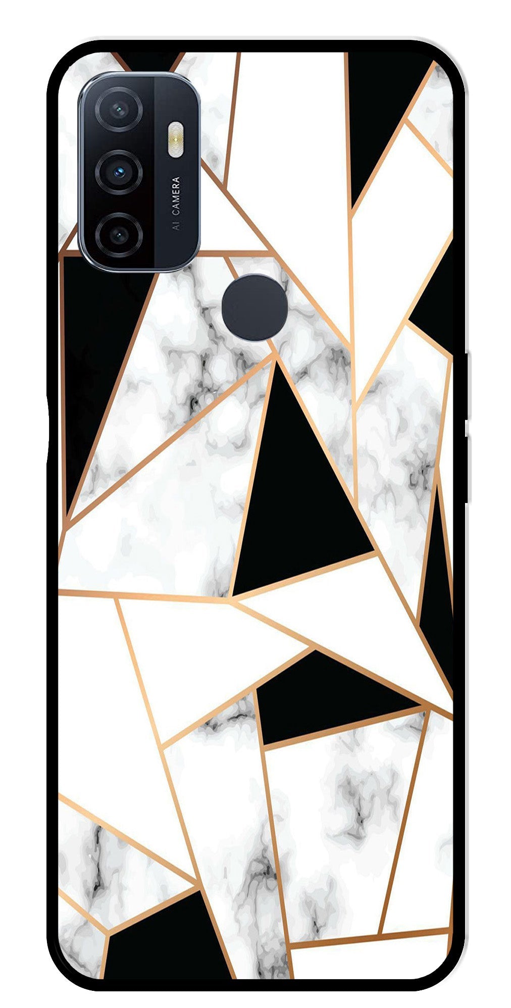 Marble Design2 Metal Mobile Case for Oppo A53   (Design No -08)