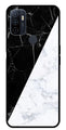 Black White Marble Design Metal Mobile Case for Oppo A53   (Design No -09)