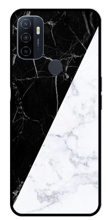 Black White Marble Design Metal Mobile Case for Oppo A53