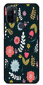 Floral Pattern2 Metal Mobile Case for Oppo A53   (Design No -12)