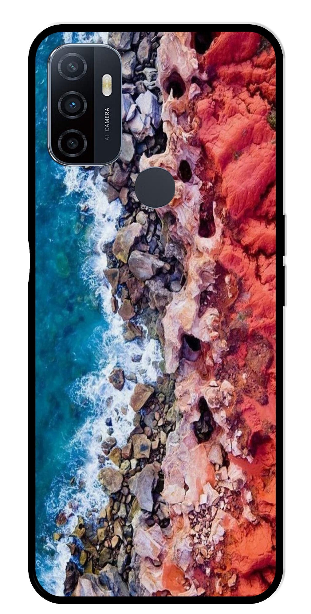 Sea Shore Metal Mobile Case for Oppo A53   (Design No -18)