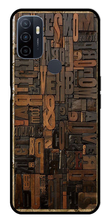 Alphabets Metal Mobile Case for Oppo A53