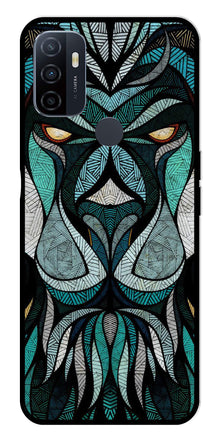 Lion Pattern Metal Mobile Case for Oppo A53