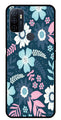 Flower Leaves Design Metal Mobile Case for Oppo A53   (Design No -50)