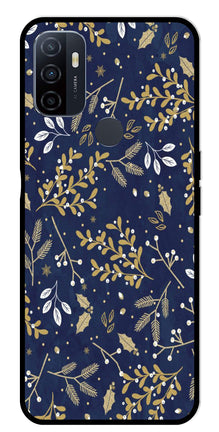 Floral Pattern  Metal Mobile Case for Oppo A53