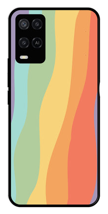 Muted Rainbow Metal Mobile Case for Oppo A54 4G