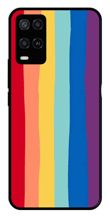 Rainbow MultiColor Metal Mobile Case for Oppo A54 4G