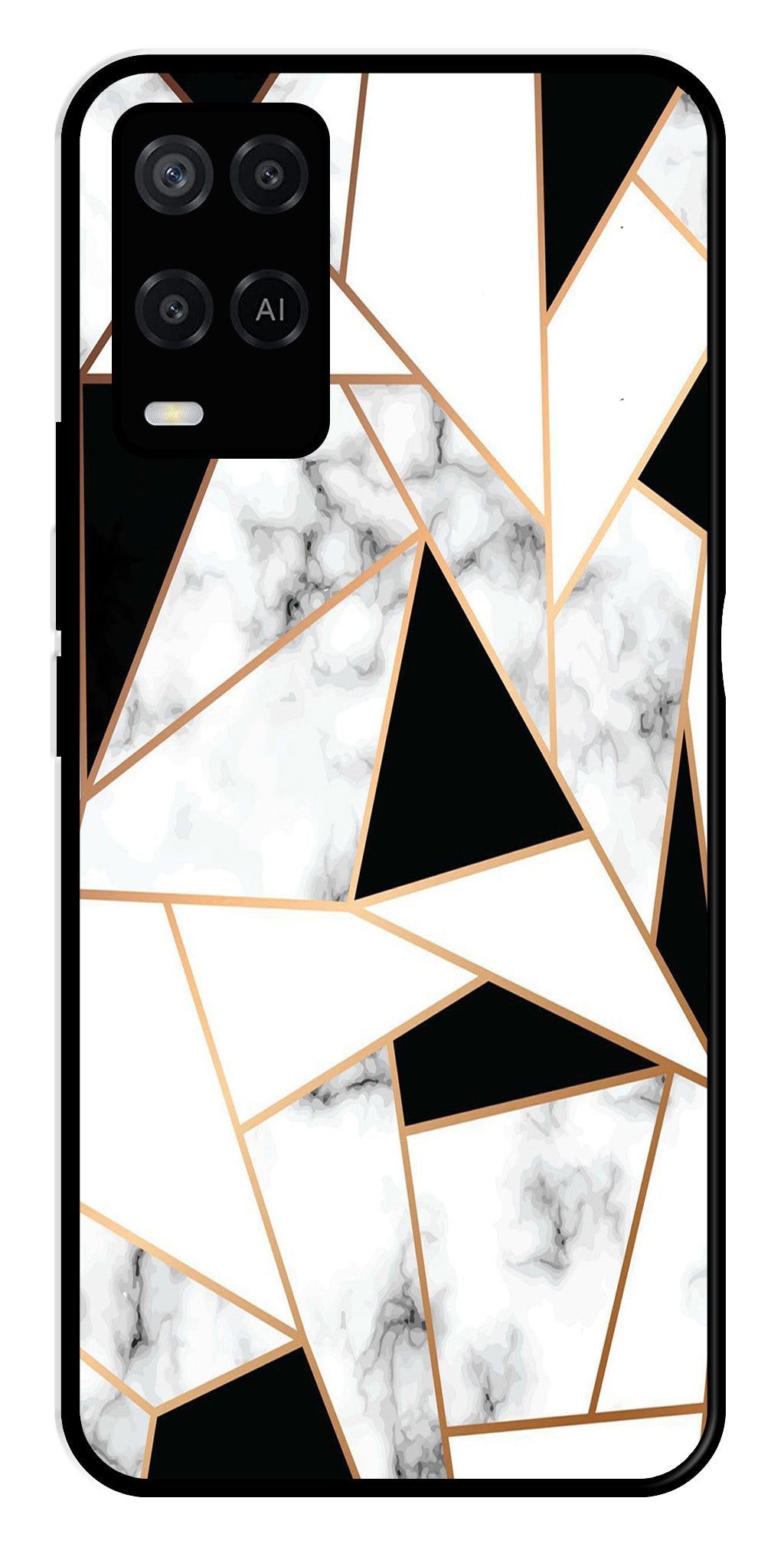 Marble Design2 Metal Mobile Case for Oppo A54 4G   (Design No -08)