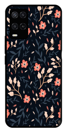 Floral Pattern Metal Mobile Case for Oppo A54 4G