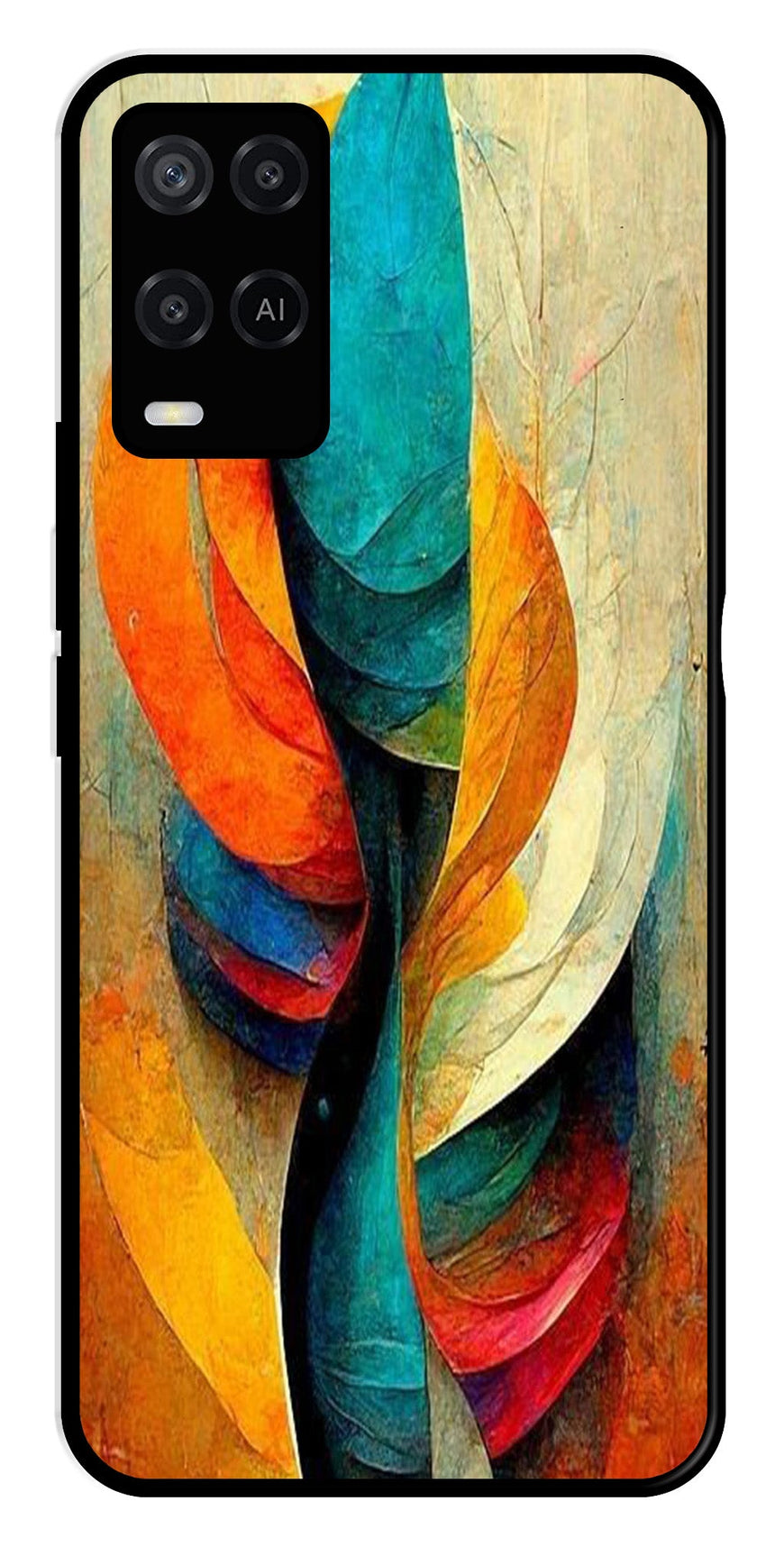 Modern Art Metal Mobile Case for Oppo A54 4G   (Design No -11)