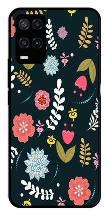 Floral Pattern2 Metal Mobile Case for Oppo A54 4G