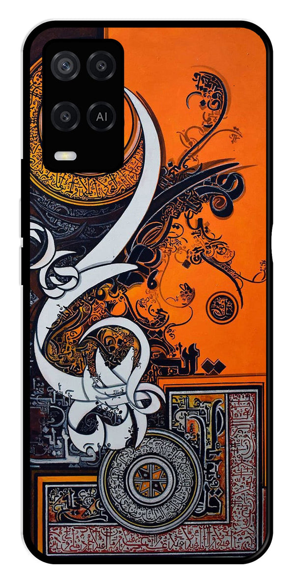 Qalander Art Metal Mobile Case for Oppo A54 4G   (Design No -16)