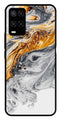 Marble Pattern Metal Mobile Case for Oppo A54 4G   (Design No -36)