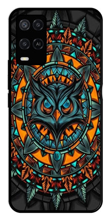Owl Pattern Metal Mobile Case for Oppo A54 4G