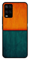 Orange Green Pattern Metal Mobile Case for Oppo A54 4G   (Design No -45)