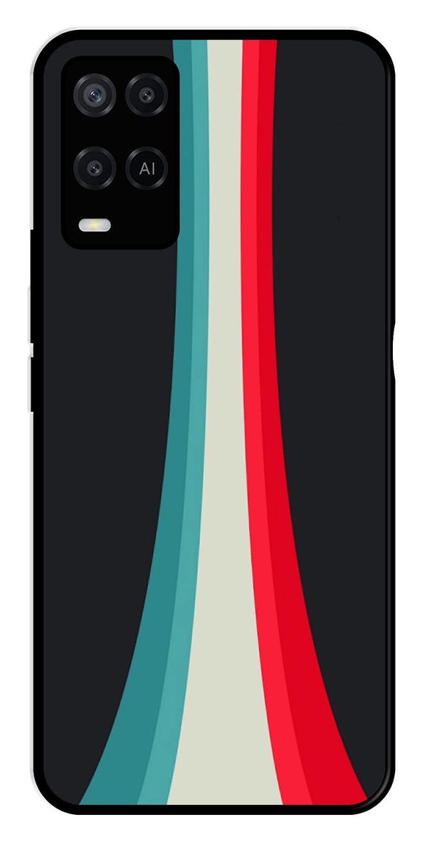 Modern Art Colorful Metal Mobile Case for Oppo A54 4G   (Design No -48)