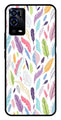Colorful Feathers Metal Mobile Case for Oppo A53s   (Design No -06)