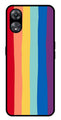 Rainbow MultiColor Metal Mobile Case for Oppo A58 5G   (Design No -03)