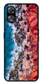 Sea Shore Metal Mobile Case for Oppo A58 5G   (Design No -18)