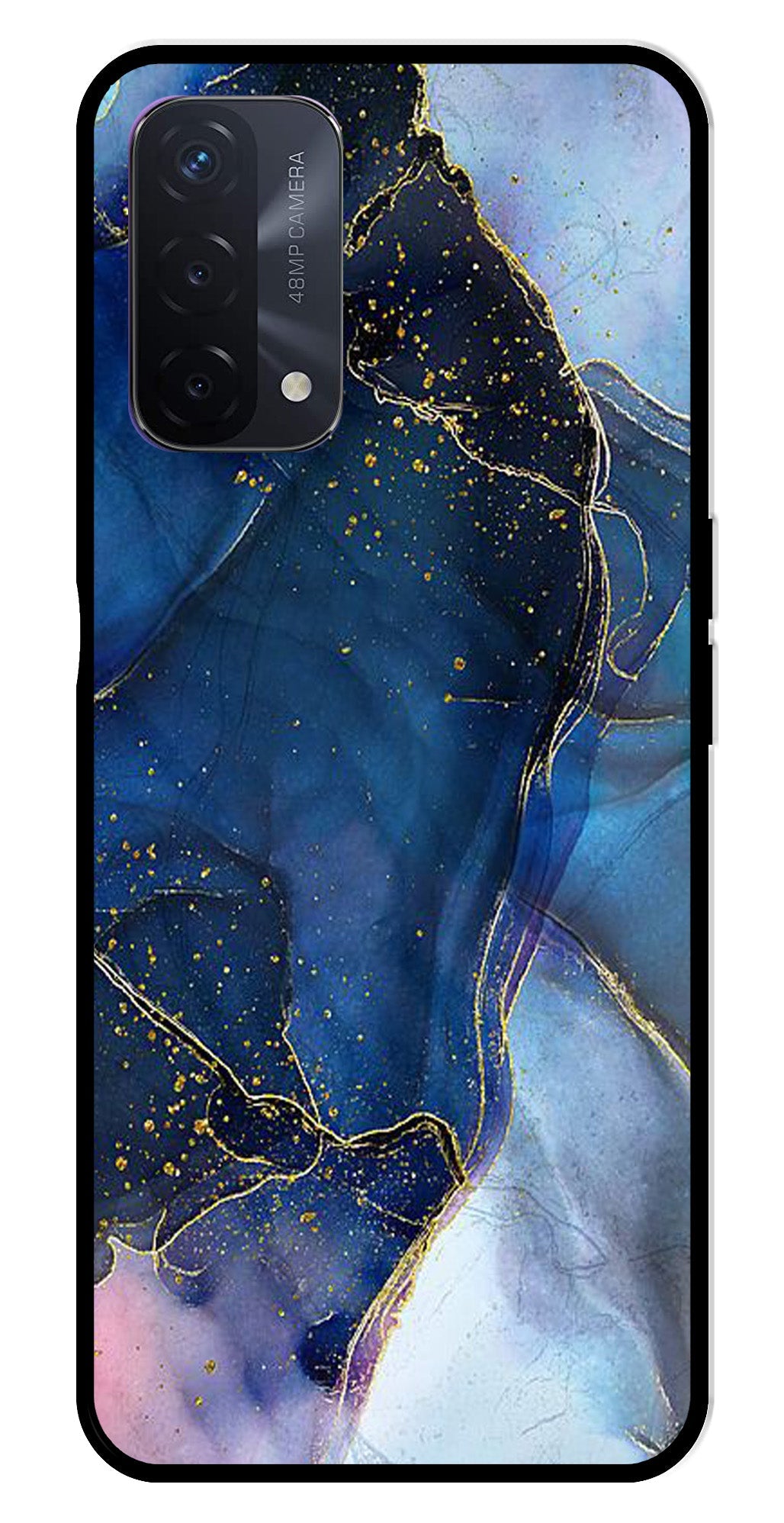 Blue Marble Metal Mobile Case for Oppo A74   (Design No -34)