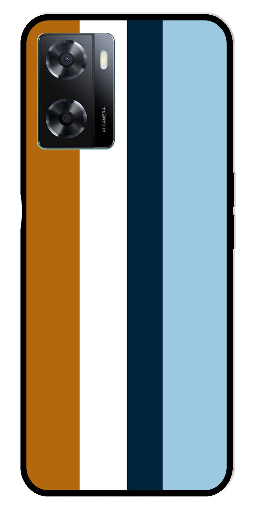 MultiColor Pattern Metal Mobile Case for Oppo A57 4G   (Design No -17)