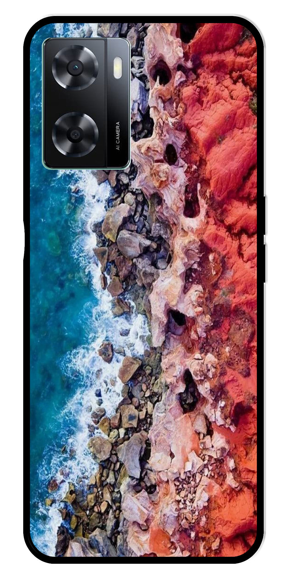 Sea Shore Metal Mobile Case for Oppo A57 4G   (Design No -18)