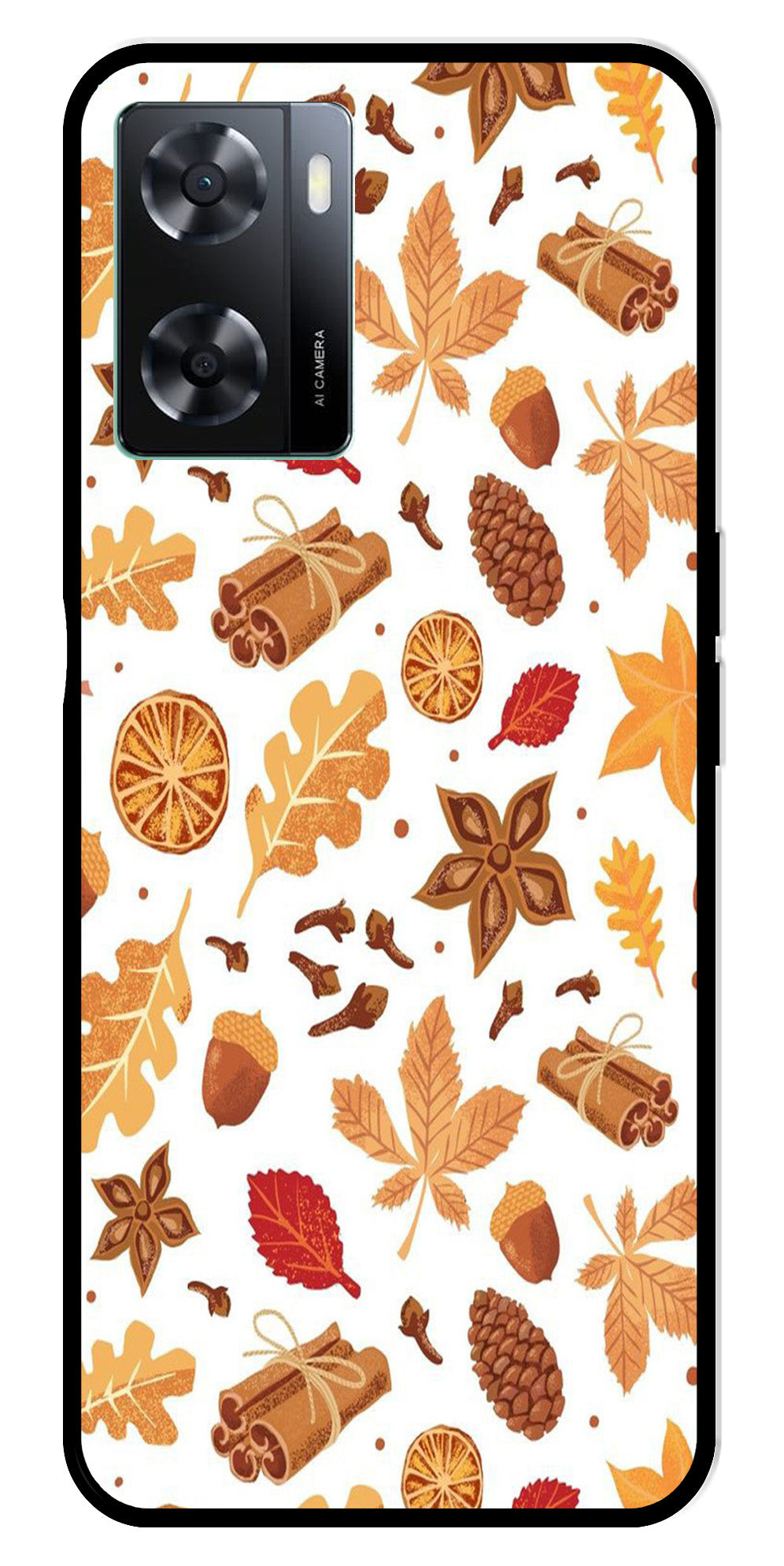 Autumn Leaf Metal Mobile Case for Oppo A57 4G   (Design No -19)