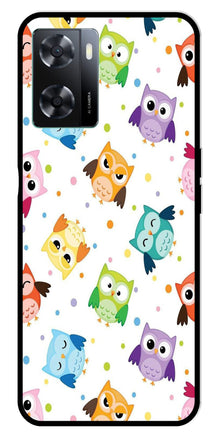 Owls Pattern Metal Mobile Case for Oppo A57 4G