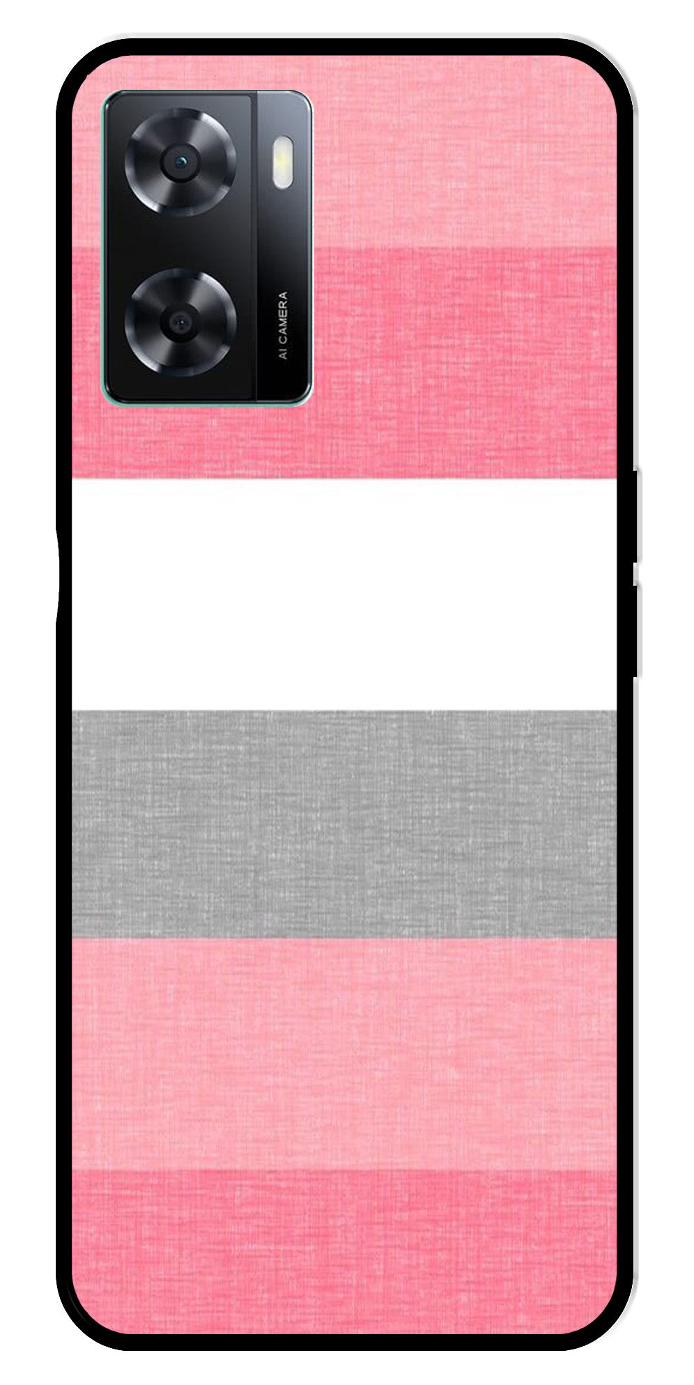 Pink Pattern Metal Mobile Case for Oppo A57 4G   (Design No -23)