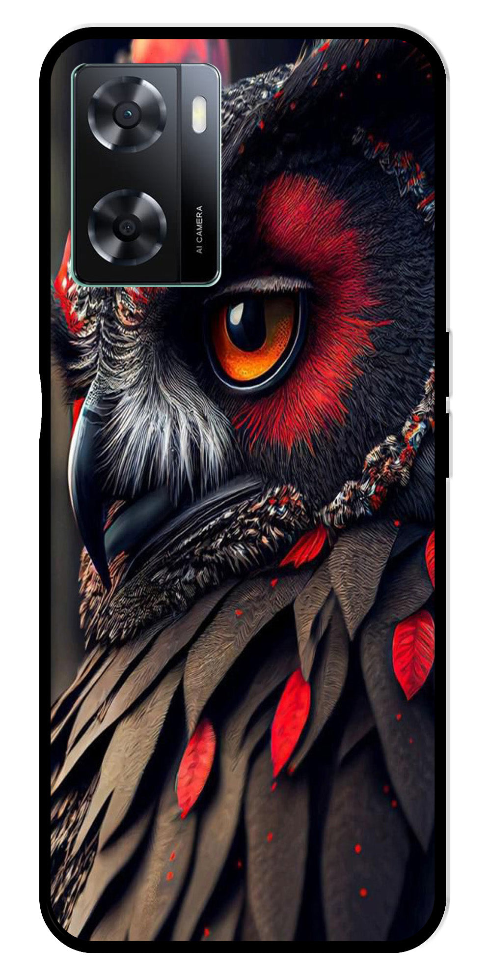 Owl Design Metal Mobile Case for Oppo A57 4G   (Design No -26)