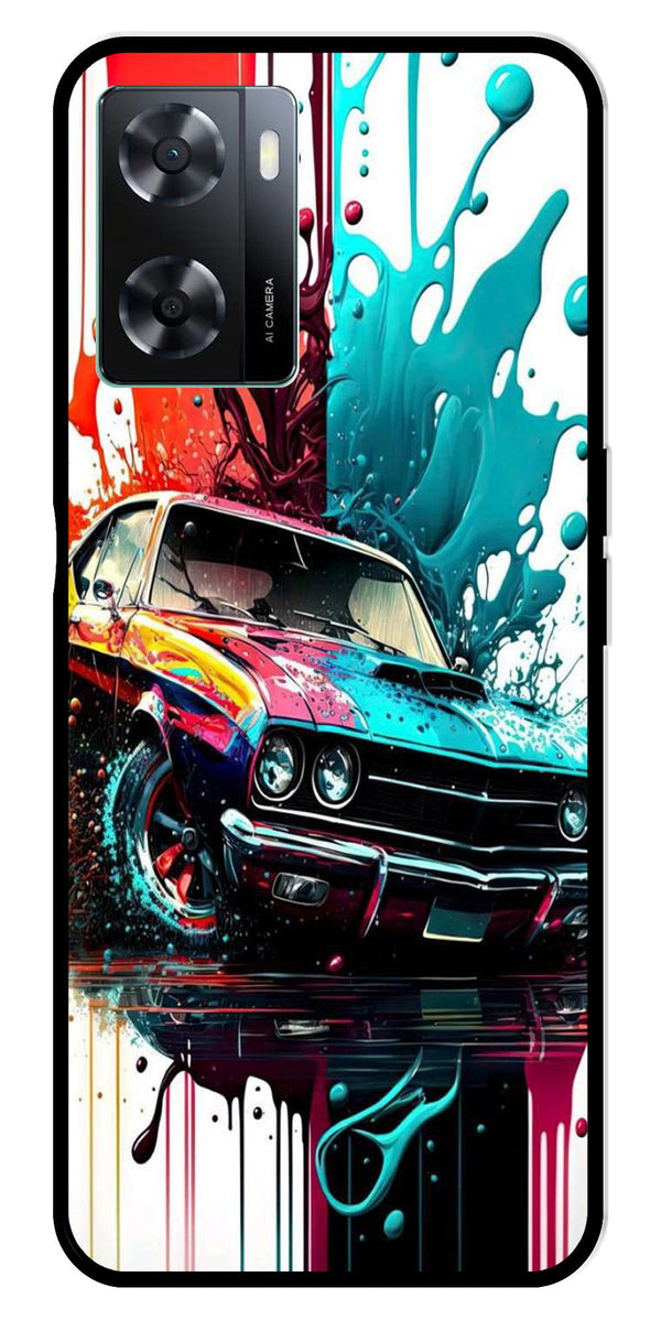 Vintage Car Metal Mobile Case for Oppo A57 4G   (Design No -29)