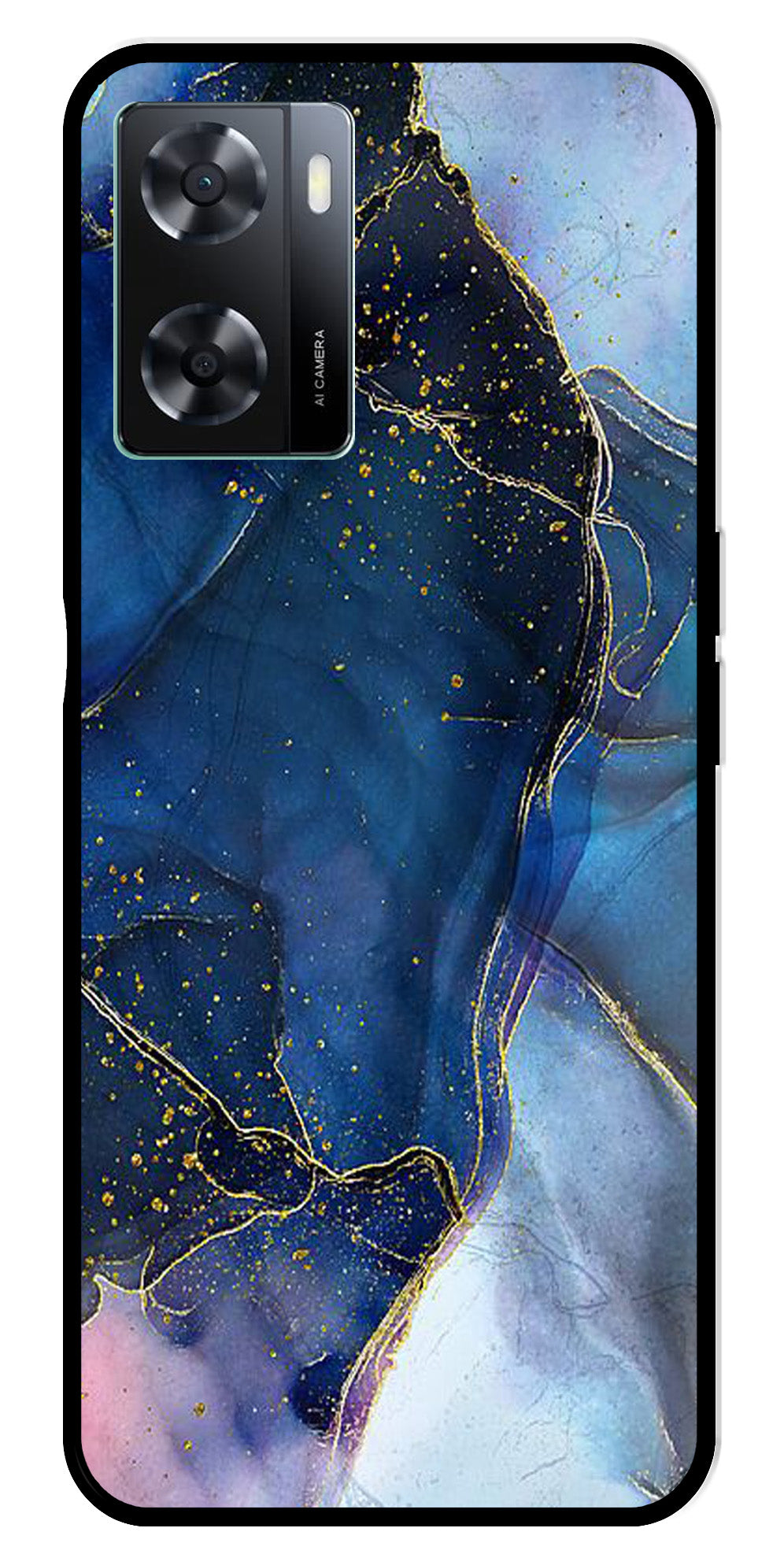 Blue Marble Metal Mobile Case for Oppo A57 4G   (Design No -34)