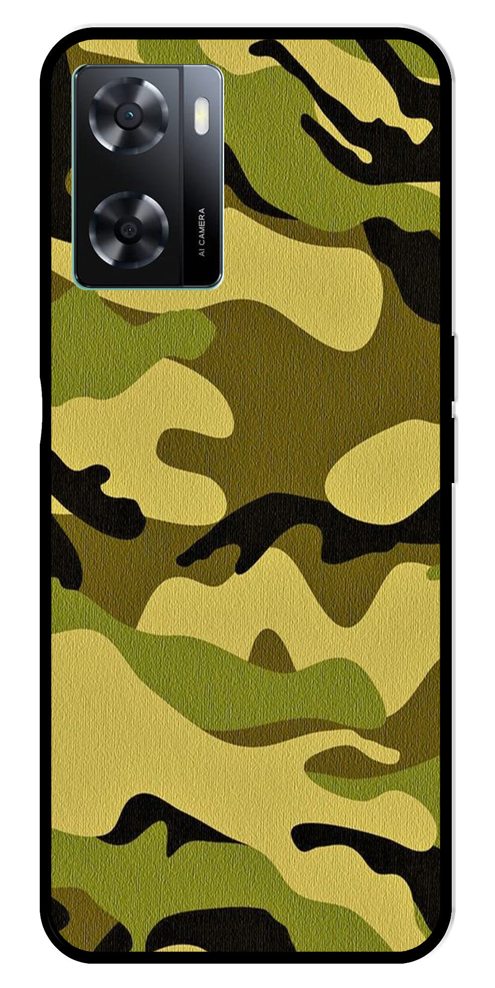Army Pattern Metal Mobile Case for Oppo A57 4G   (Design No -35)