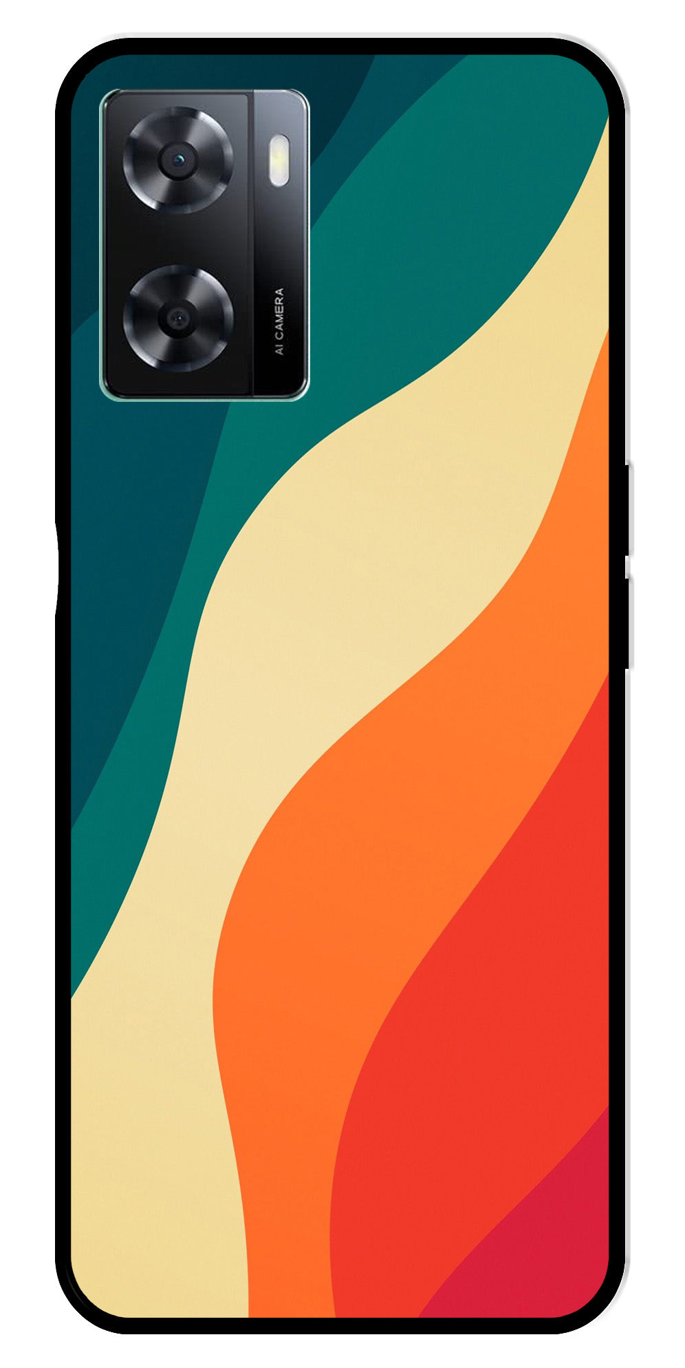 Muted Rainbow Metal Mobile Case for Oppo A57 4G   (Design No -39)