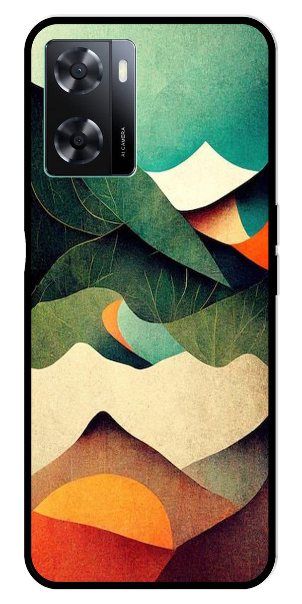 MultiColor Pattern Metal Mobile Case for Oppo A57 4G   (Design No -43)