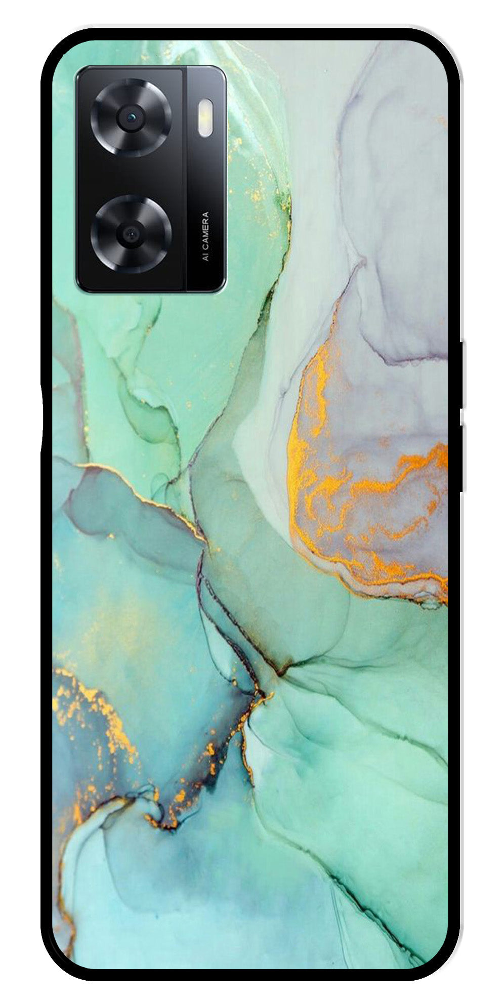 Marble Design Metal Mobile Case for Oppo A57 4G   (Design No -46)