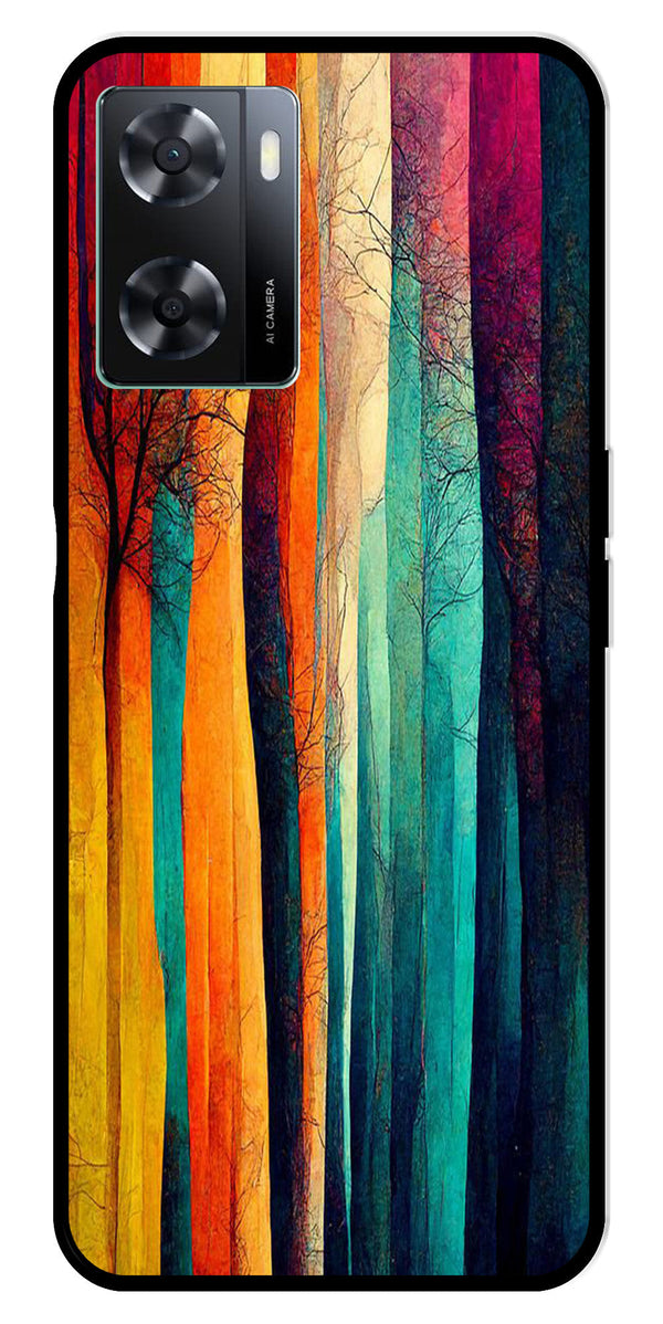 Modern Art Colorful Metal Mobile Case for Oppo A57 4G   (Design No -47)
