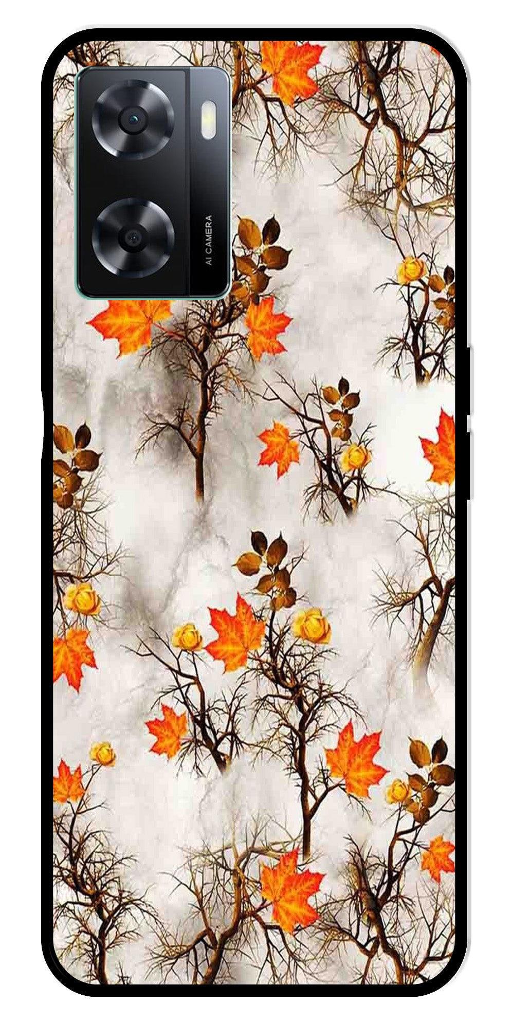 Autumn leaves Metal Mobile Case for Oppo A57 4G   (Design No -55)