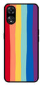 Rainbow MultiColor Metal Mobile Case for Oppo A78   (Design No -03)